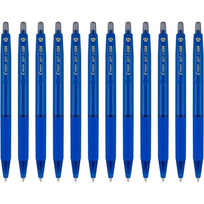Pilot BP1-RT Retractable Ballpoint Pens, Medium Point, 1.0mm, Blue Ink, Dozen (BPR--BLUM)