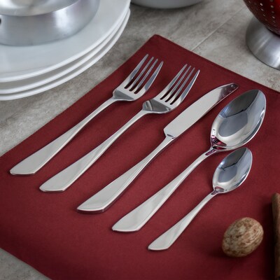 MegaChef Gibbous 937112463M Stainless Steel Flatware Set, 20 Piece (937112463M)