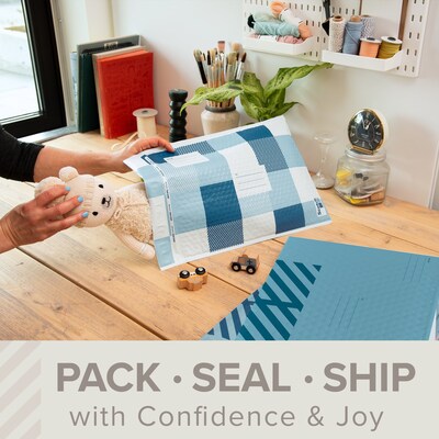 Scotch 10.5" x 15" Self-Sealing Bubble Mailer, #5, Blue, 4/Pack (8915DB-5-4)