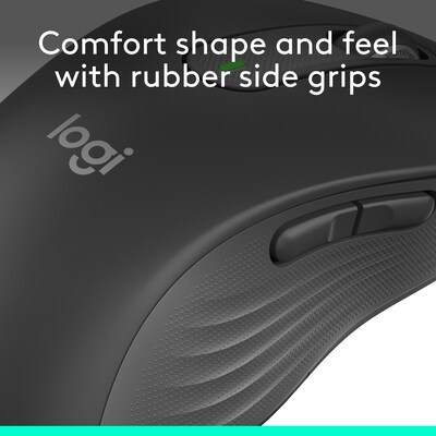 Logitech Signature M650 L Wireless Ergonomic Left Handed Optical Mouse, Graphite (910-006234)