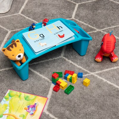 Mind Reader 10.75 x 22.25 Plastic Kids Lap Desk Activity Tray, Blue, 2/Pack (2KIDLAP-BLU)