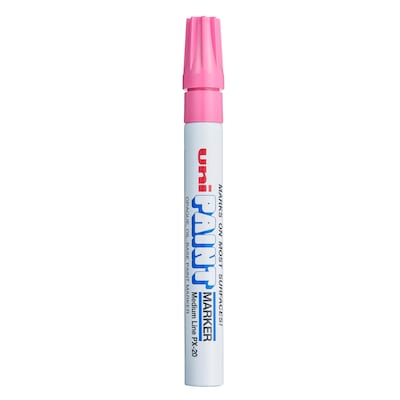 Uni Paint Medium Bullet Tip Marker, Pink, 12/Pack (63611DZ)