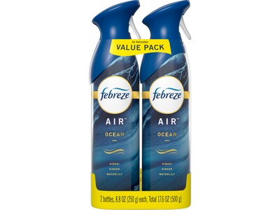 Febreze AIR Freshener Aerosol, Ocean Scent, 8.8 oz. 2/Pack (48312)