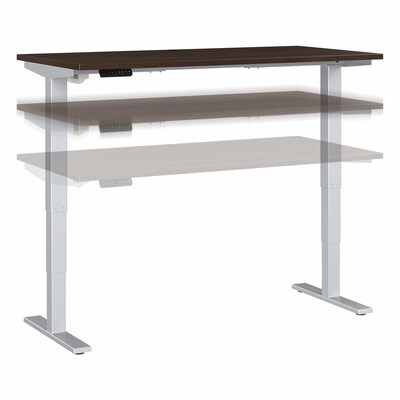 Bush Business Furniture Move 40 Series 28-48 Adjustable Standing Desk, Black Walnut/Cool Gray Meta