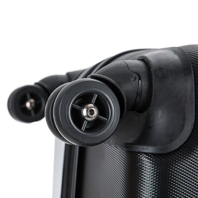 DUKAP Intely 2-Piece Hardside Spinner Luggage Set, TSA Checkpoint Friendly, Black (DKINT0SM-BLK)