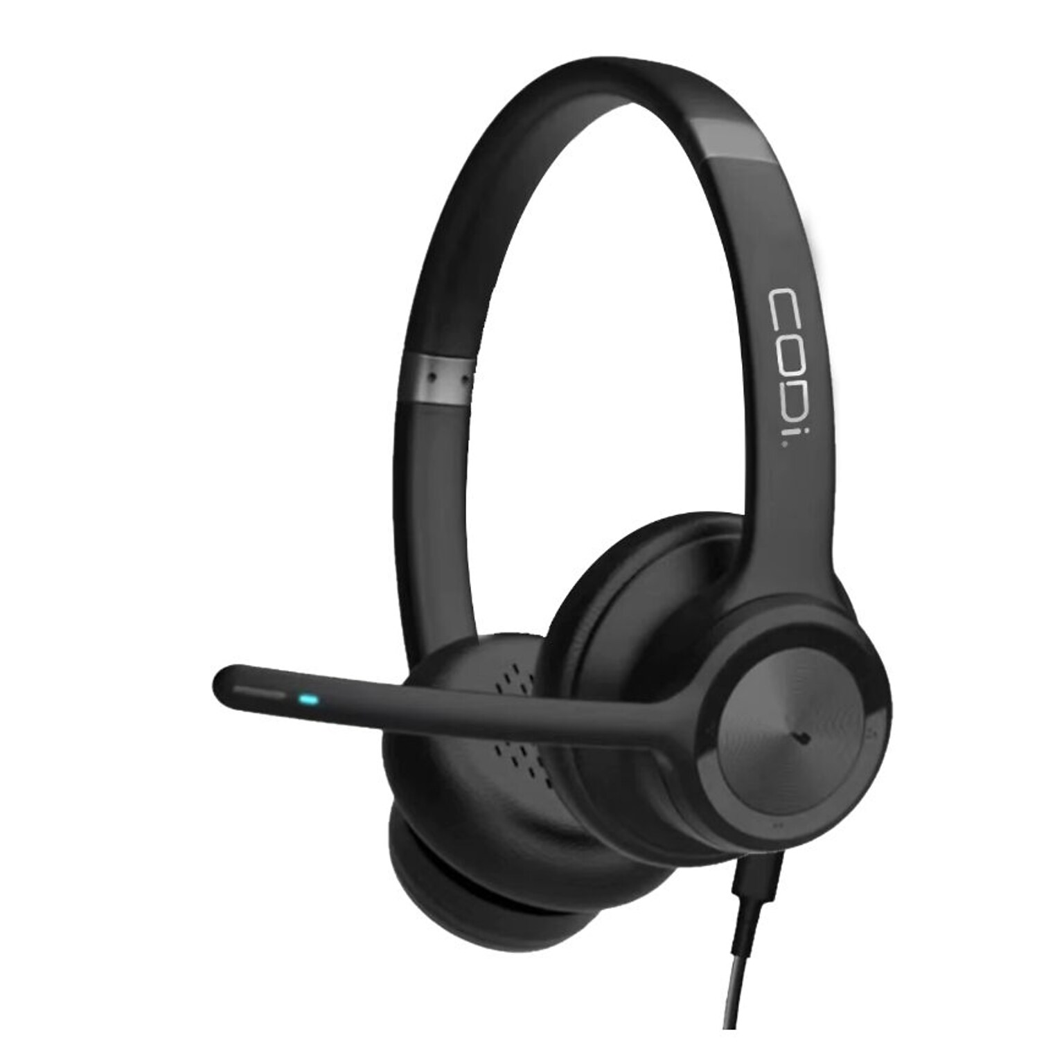 CODi Claro USB-A Wired Mono Headset w/ Integrated AI-Powered ENC Microphone, Black  (A04618)