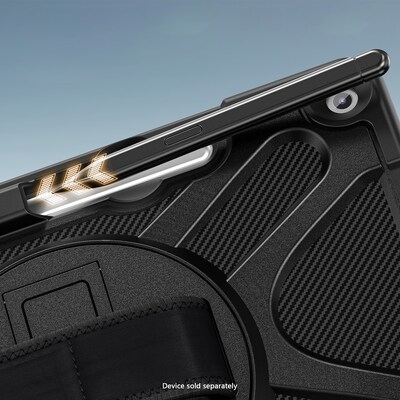 SaharaCase Raider Series Heavy Duty Hand Strap Case for Microsoft Surface Pro 12", Shoulder Strap, Scorpion Black (TB00481)