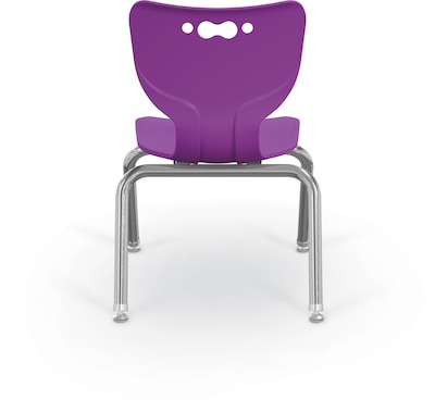MooreCo 12" Hierarchy Student Chair with 4 Legs, Purple/Chrome Base (703673562577)