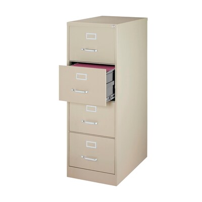 Quill Brand® Commercial 4 File Drawer Vertical File Cabinet, Locking, Putty/Beige, Legal, 26.5D (13449D)