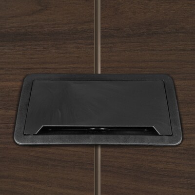 Array 120" Conference Table with Power Data Grommet, New Walnut/Black (ACT12048NWBK)
