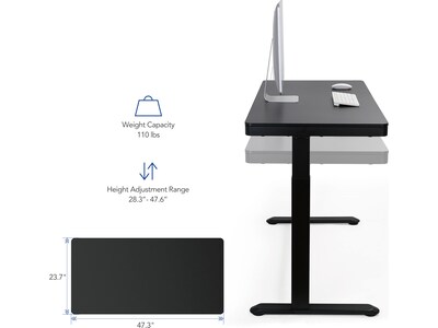 FlexiSpot EW8 48"W Adjustable Standing Desk, Black (EW8B)