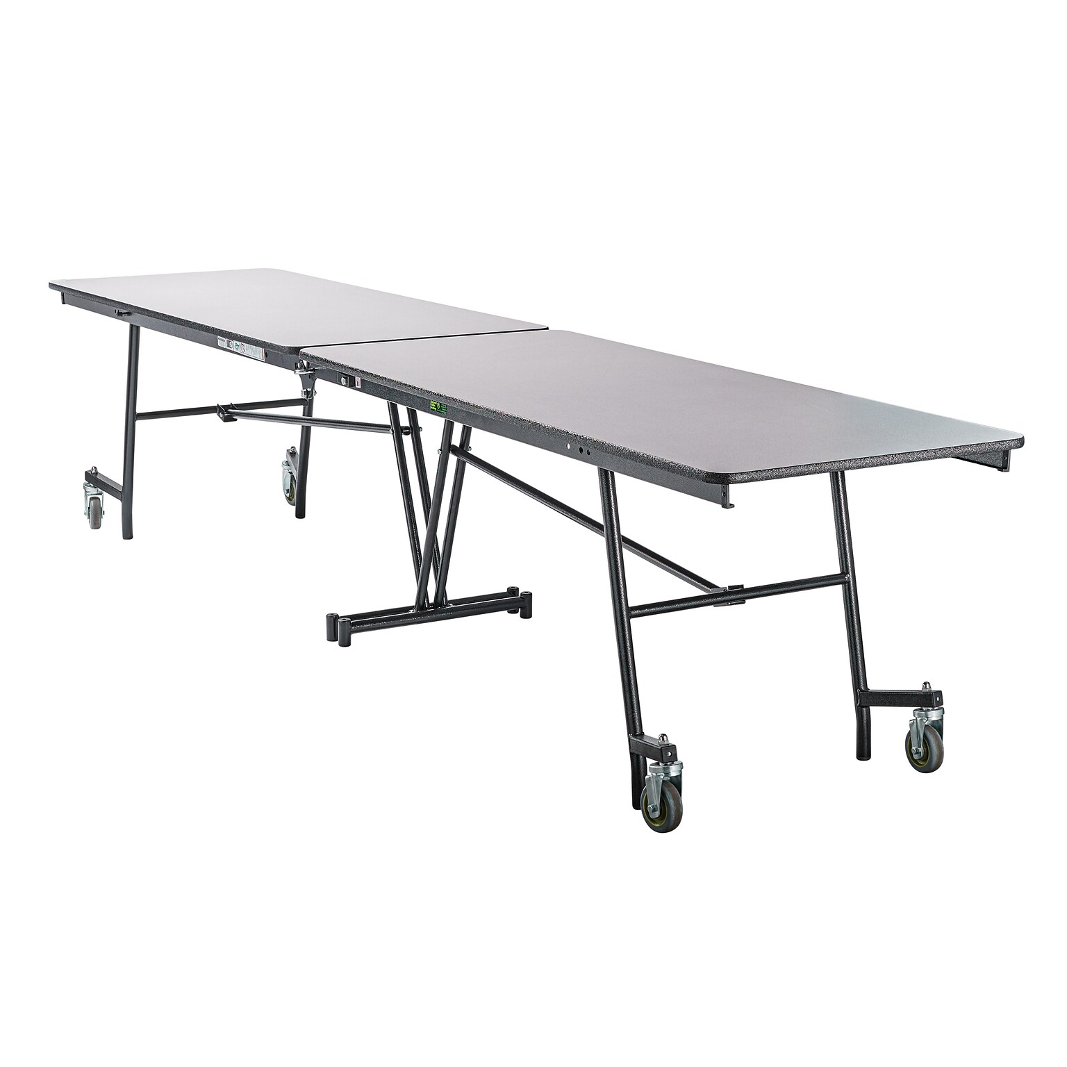 NPS MT Series 12 Long Mobile Cafeteria Table, Grey Nebula (MT12-MDPEPCGY)
