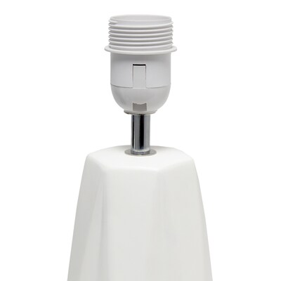 Simple Designs Ceramic Prism Table Lamp, Off White (LT2082-OFF)