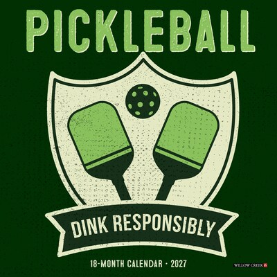 2027 Willow Creek Pickleball 7 x 7 Monthly Wall Calendar, Assorted Colors (64153)