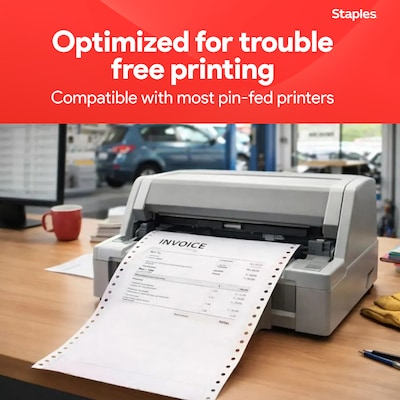 Staples 9.5" x 11" Carbonless Paper, 15 lbs, 100 Brightness, 1100/Carton (ST287219/287219)