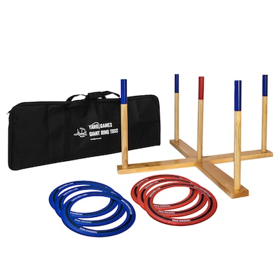 YardGames Giant Ring Toss Lawn Game, Assorted Colors (RINGTOSS-001)