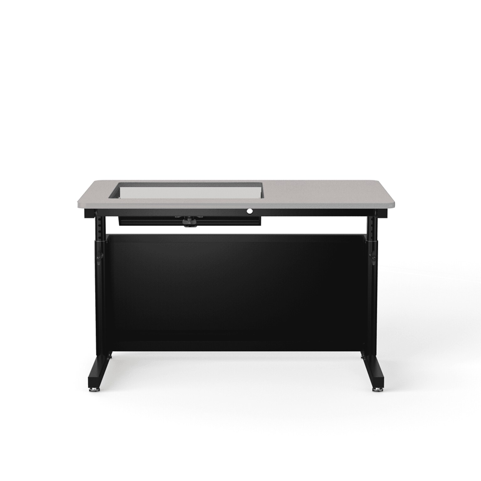 VersaDesk Downview 48W Manual Adjustable Standing Computer Table, Grey/Black (DVT4830-BG)