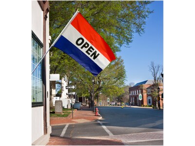 Cosco 3' x 5' OPEN Tricolor Flag, Polyester (098513)