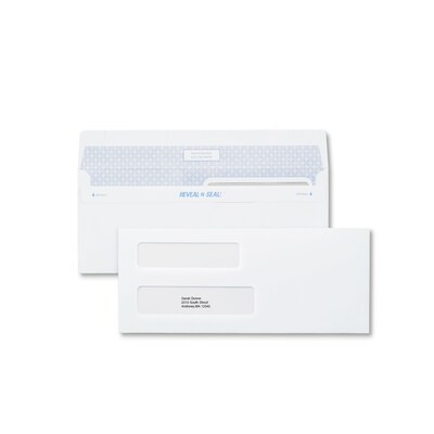 Staples® Reveal-N-Seal Security Tinted #8 Business Envelopes, 3 5/8" x 8 5/8", White, 500/Box (SPL1775860)