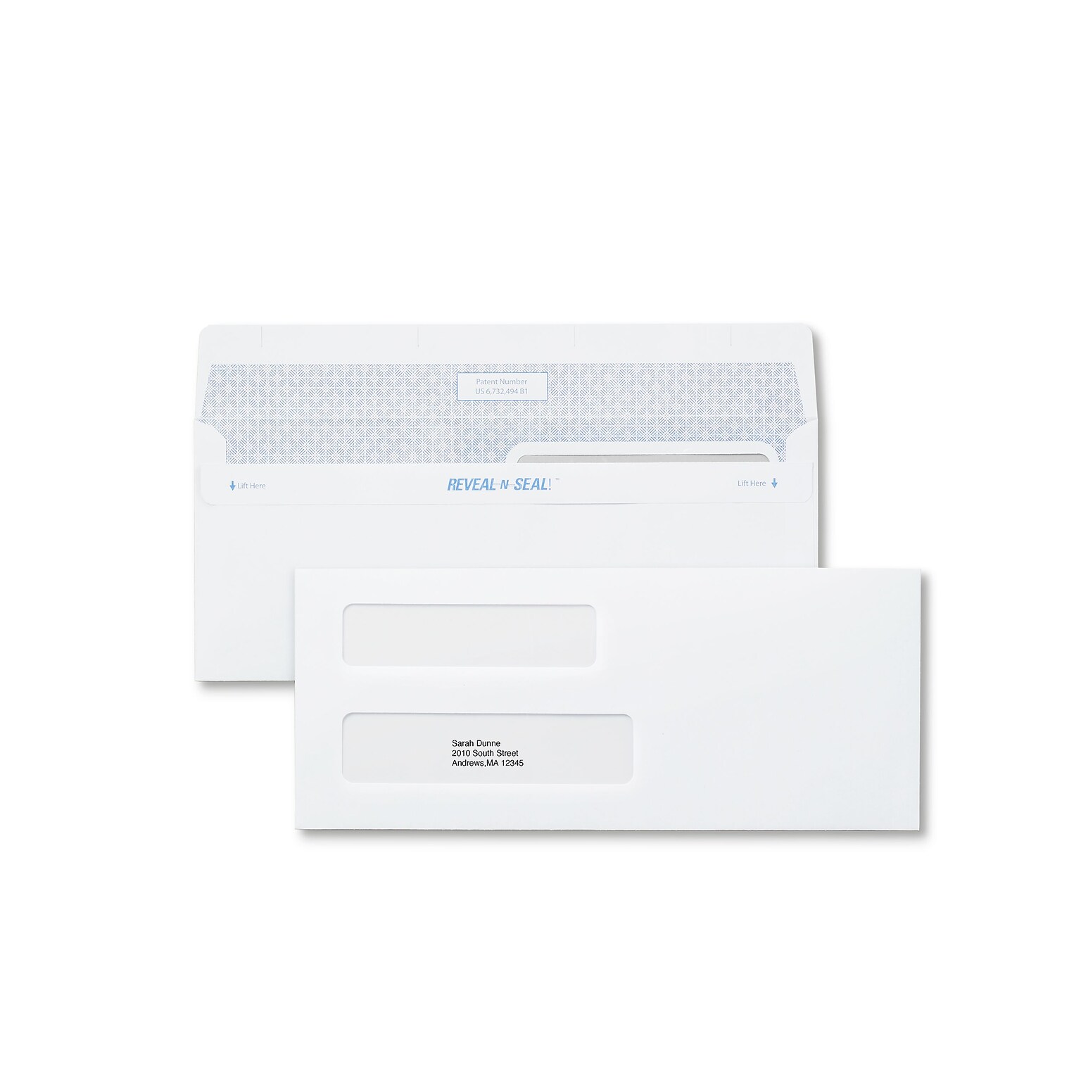 Staples® Reveal-N-Seal Security Tinted #8 Business Envelopes, 3 5/8 x 8 5/8, White, 500/Box (SPL1775860)