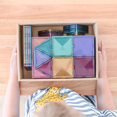 Connetix Magnetic Tiles Pastel Starter Pack, 64 Pieces (CNTP00064ST)