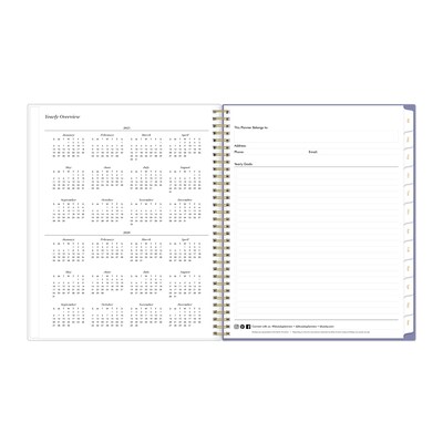 2025-2026 Blue Sky Sincerely Jules Scarletta 8.5" x 11" Academic Year Weekly & Monthly Planner, Plastic Cover, Multicolored