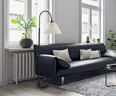 Adesso Thalia 58.5 Black Floor Lamp with Empire Shade (SL2614-01)