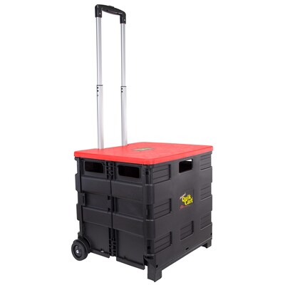 Dbest Original Quik Cart Collapsible Rolling Crate, Red (01-681MB)