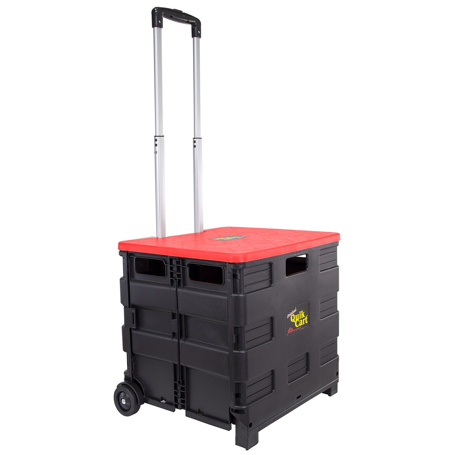Dbest Original Quik Cart Collapsible Rolling Crate, Red (01-681MB)