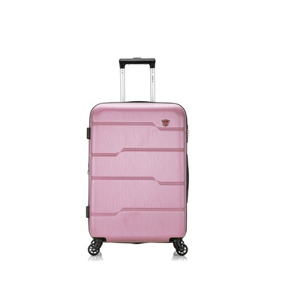 DUKAP Rodez 24" Hardside Suitcase, 4-Wheeled Spinner, TSA Checkpoint Friendly, Rose Gold (DKROD00M-ROS)