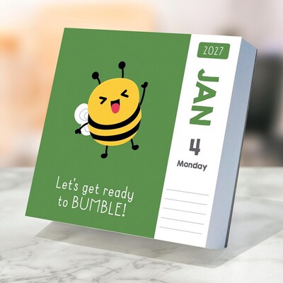 2027 TF Publishing Puns of Fun 5.25" x 5.25" Daily Day-to-Day Calendar, Multicolored (27-3066)