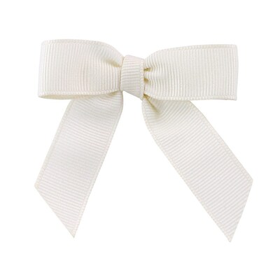 JAM Paper Grosgrain Bows, Antique White, 100/Pack (52640349288)