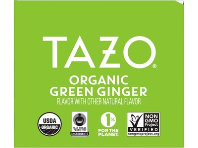 Tazo Green Ginger Green Tea Bag, 1.23 Oz., 16/Box (10794522003560)