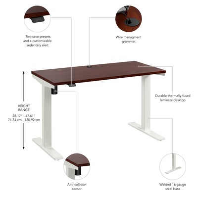 Bush Business Furniture Move 40 Series 48"W Electric Adjustable Standing Desk, Hansen Cherry (M4S4824HCWK)