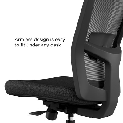 Workplace2.0™ 500 Series Armless Fabric Task Chair, Black, (52257)