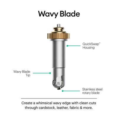 Cricut Die Cutting Wavy Blade Tip, Silver (2006837)