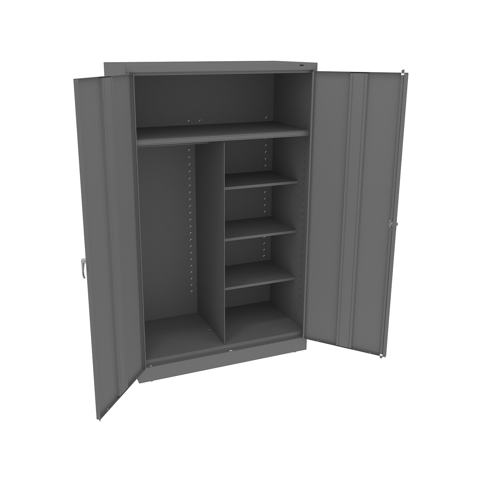 Tennsco Jumbo 78 Steel Combination Cabinet with Five Shelves, Medium Gray (J2478SUC-MGY)