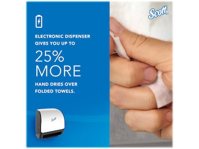 Scott Pro Slimroll Automatic Hardwound Paper Towel Dispenser, White (47259)