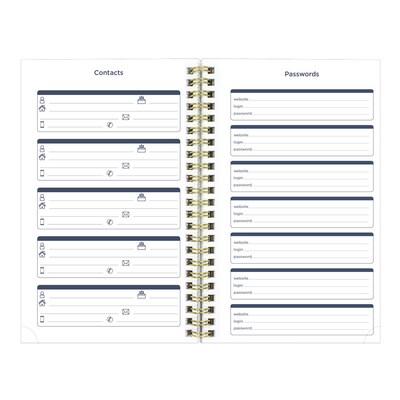 2026-2027 Blueline Academic 8" x 5" Weekly & Monthly Planner, Poly Cover, Splash Raindrops  (CA114PI.01)