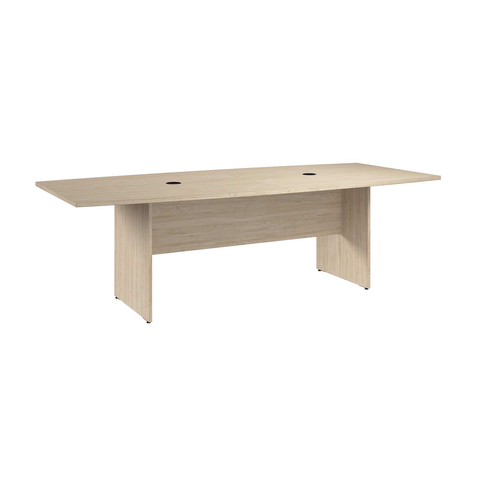 Bush Business Furniture 96W Boat Shaped Conference Table, Natural Elm (99TB9642NEK)