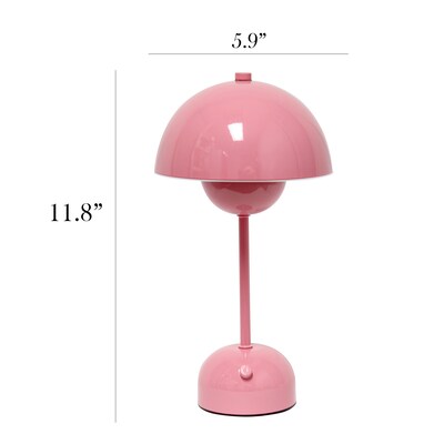 Simple Designs Mushroom Magic LED Table Lamp, Pink (LD1069-PNK)