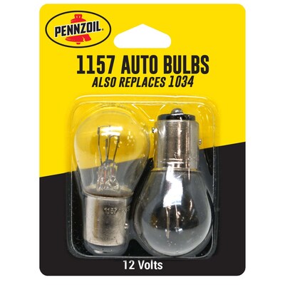 Pennzoil Clear Auto Bulbs, Model #1157, Clear, 2 Bulbs/Pack, 10 Packs/Box, 10 Boxes/Carton (14801)