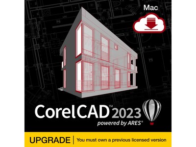 CorelCAD 2023 Graphic Design Upgrade for Windows/Mac, 1 User [Download]