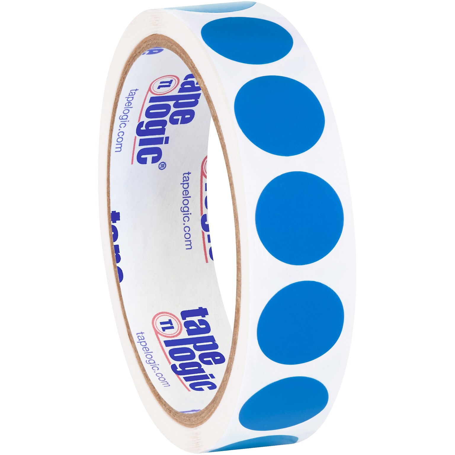 Tape Logic Inventory Circle Labels, 3/4 Dia., Light Blue, 500/Roll (DL610C)