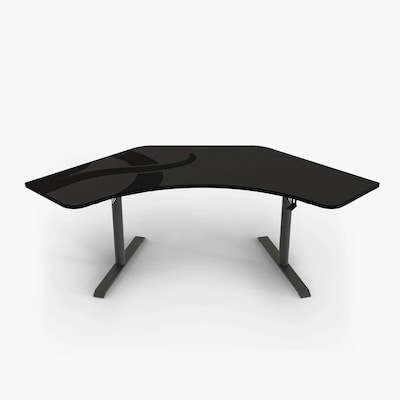 Arozzi Arena Angelo Corner Gaming Desk, Gunmetal (ARENAANGELOGMM)