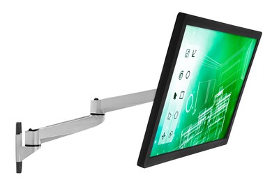 Mount-It! Modular Mount Adjustable Monitor Arm, Up to 27 Monitors, Gray/Silver (MI-33114)