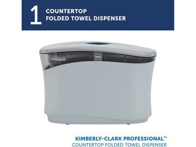 Kimberly-Clark Professional Countertop Folded Paper Towel Dispenser, Soft Gray (55760)