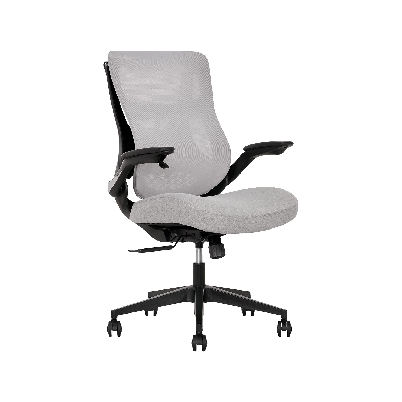 Beautyrest ErgoMax Ergonomic Mesh/Fabric Swivel Task Chair, Gray (60078-Gry)