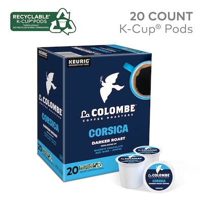 La Colombe Corsica Coffee Keurig® K-Cup® Pods, Dark Roast, 20/Box (5000380614)