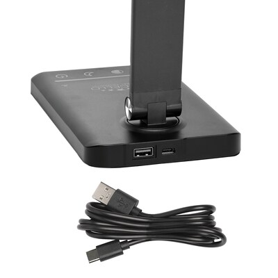 Excello Global Products Wellness Series LED Desk Lamp, 16", Black (EGP-DL-12-BLK)